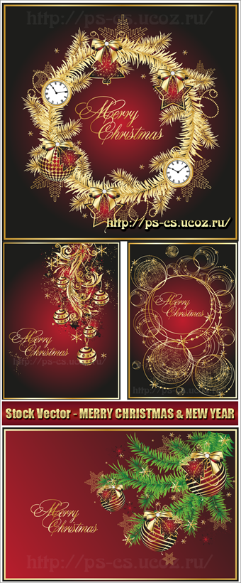 Stock Vector - MERRY CHRISTMAS & NEW YEAR
