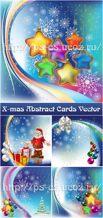X-mas Abstract Cards Vector
