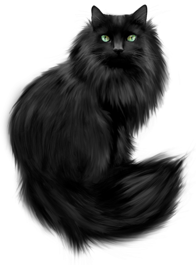 Клипарт - Чёрная  Кошка